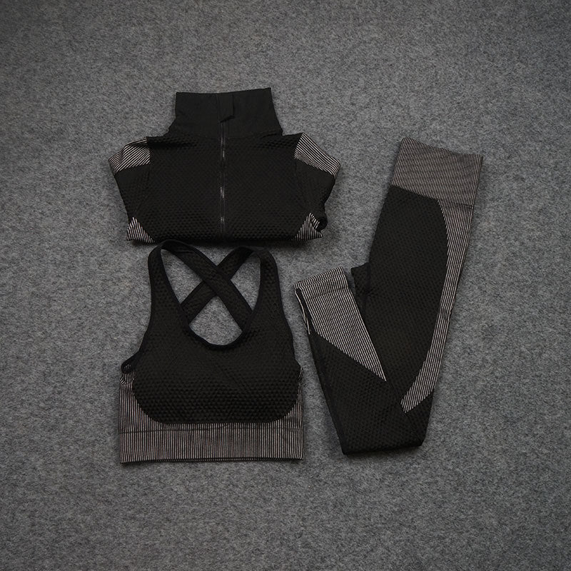 Tweedelige Of Driedelige Stretch Fitnessbroek Sport Yogapak