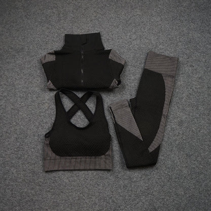 Tweedelige Of Driedelige Stretch Fitnessbroek Sport Yogapak