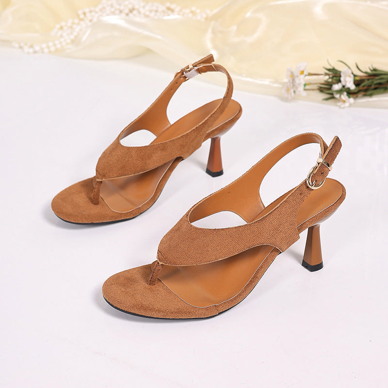 Womens High-Heeled Buckle Stiletto Sandals