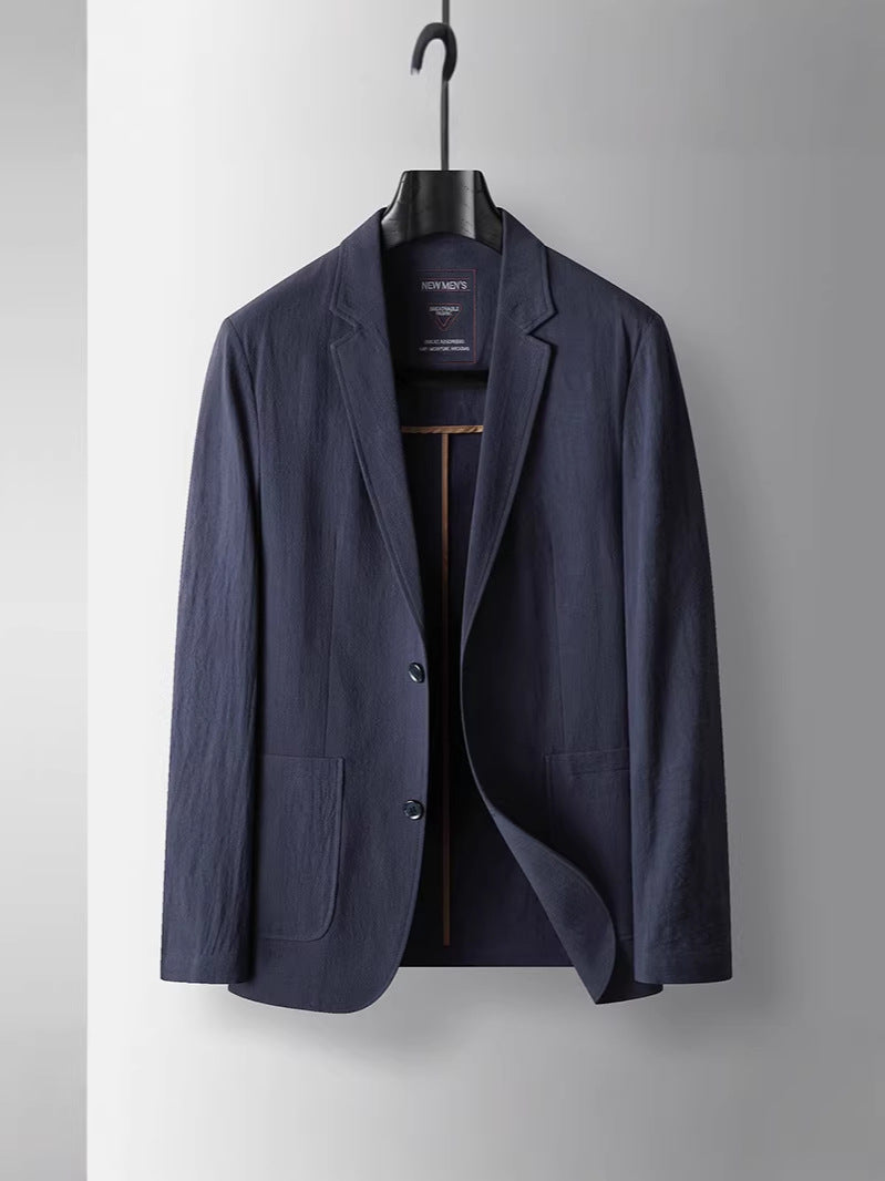 Men's single-breasted cotton casual jacket