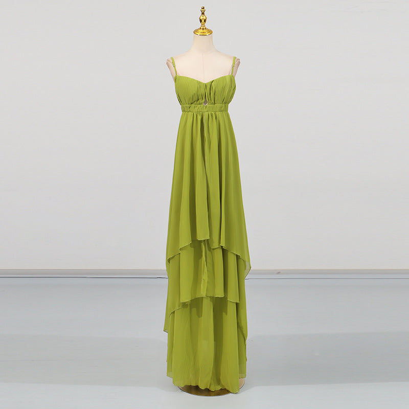 Fashionable Strapless Halter Long Dress
