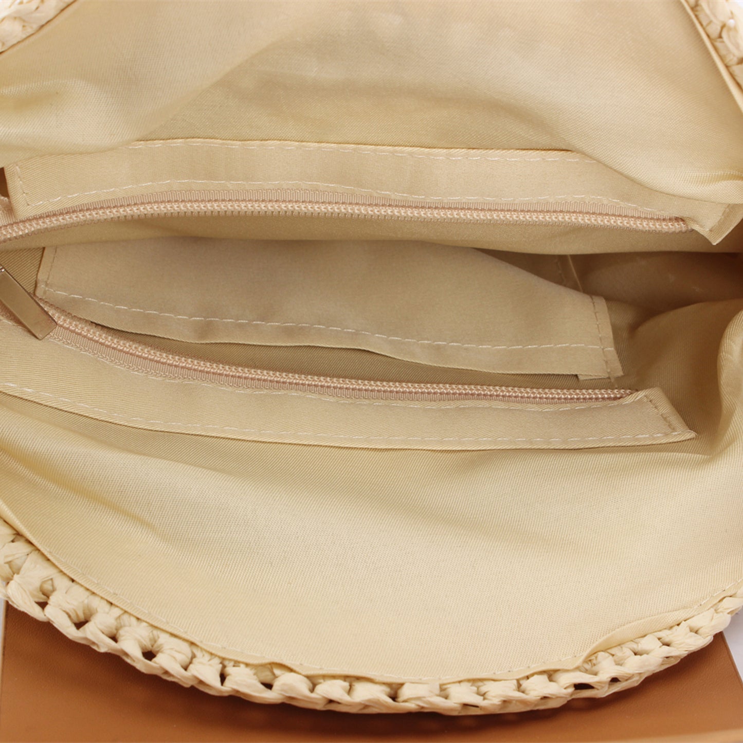 Boheemse geweven ronde crossbodytas