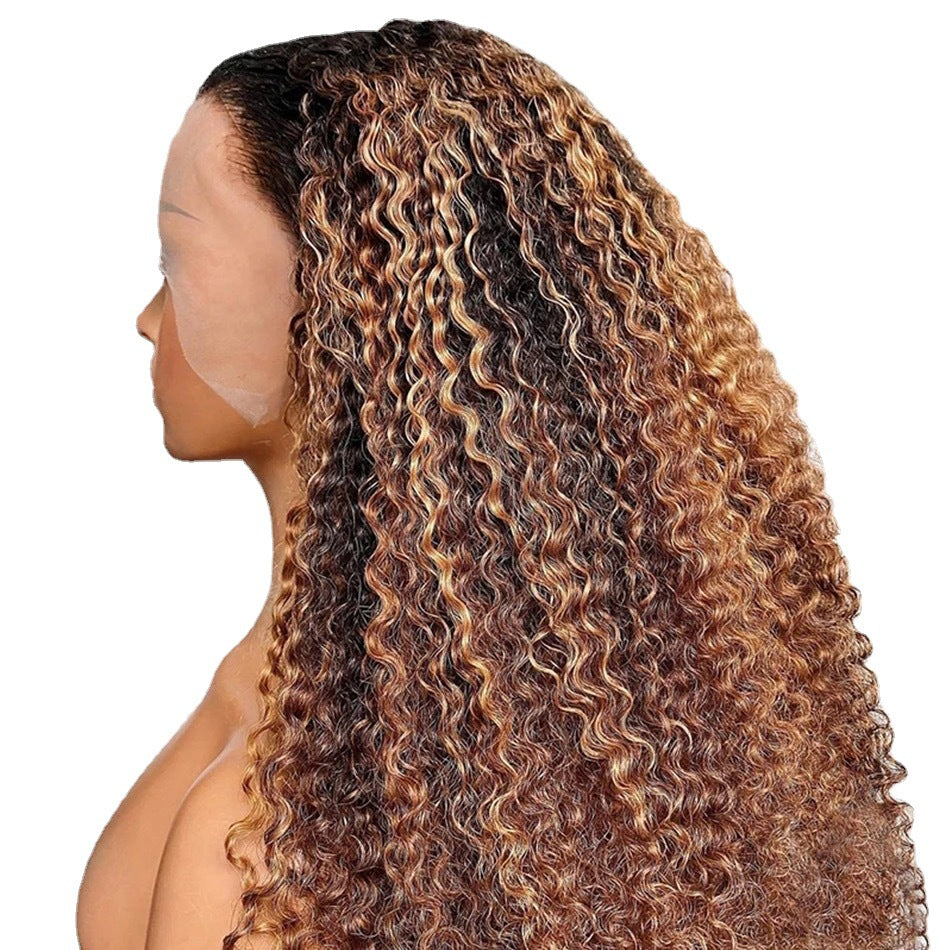 Front Lace Long Curly Synthetic Hair Wig