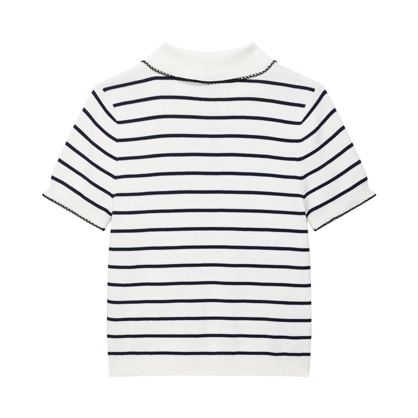 Versatile collar casual knitted top
