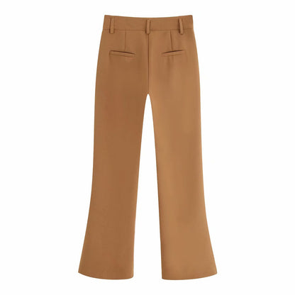 Dames Slim High-waist Flared Pantalon