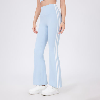 American Hot Girl joggingbroek met hoge taille strepen en wijde pijpen