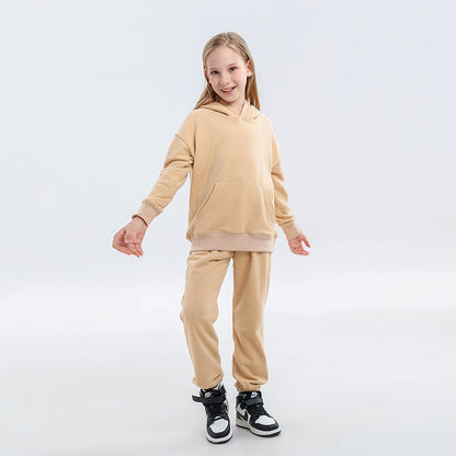 Kinder effen katoenen joggingpak unisex