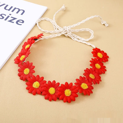 Zonnebloem Bohemian Vlecht Haarband