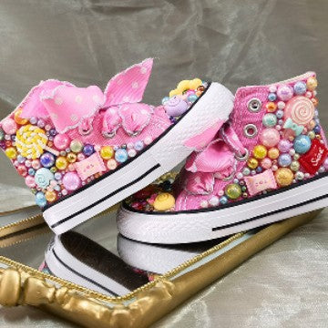 Children's High-Top Canvas Shoes