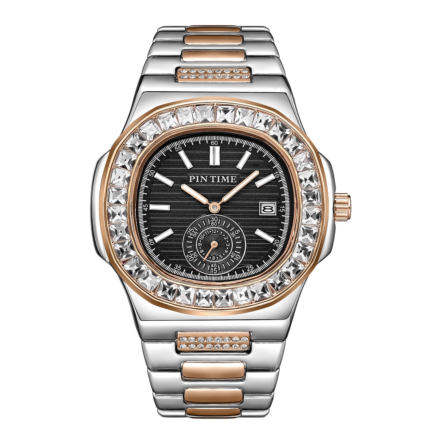 Mens Diamond Accent Quartz Watch