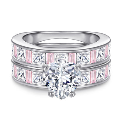 Stapelbare ring van sterling zilver met zirkonia