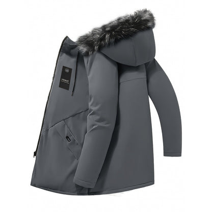 Men's mid-length jacket coat