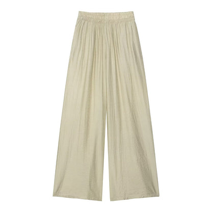 Elegant Style Design Shirt Top and Wide-Leg Pants Set