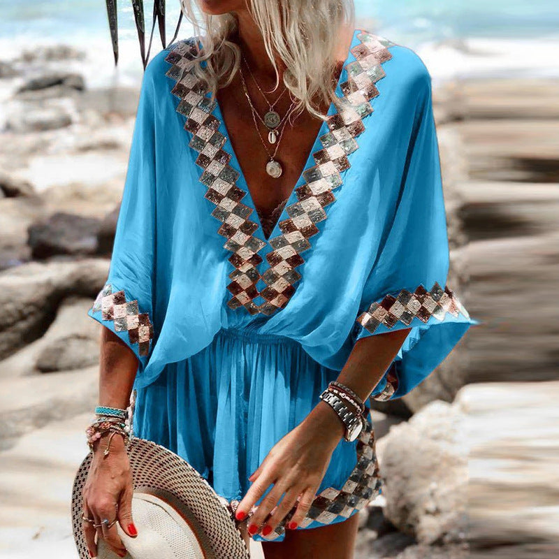Floral Print Wide Leg Jumpsuit