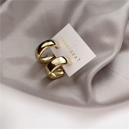 Minimalist Gold Silver color Metal Large Circle Geometric Round Big Earrings for Women Girl Wedding Party Jewelry