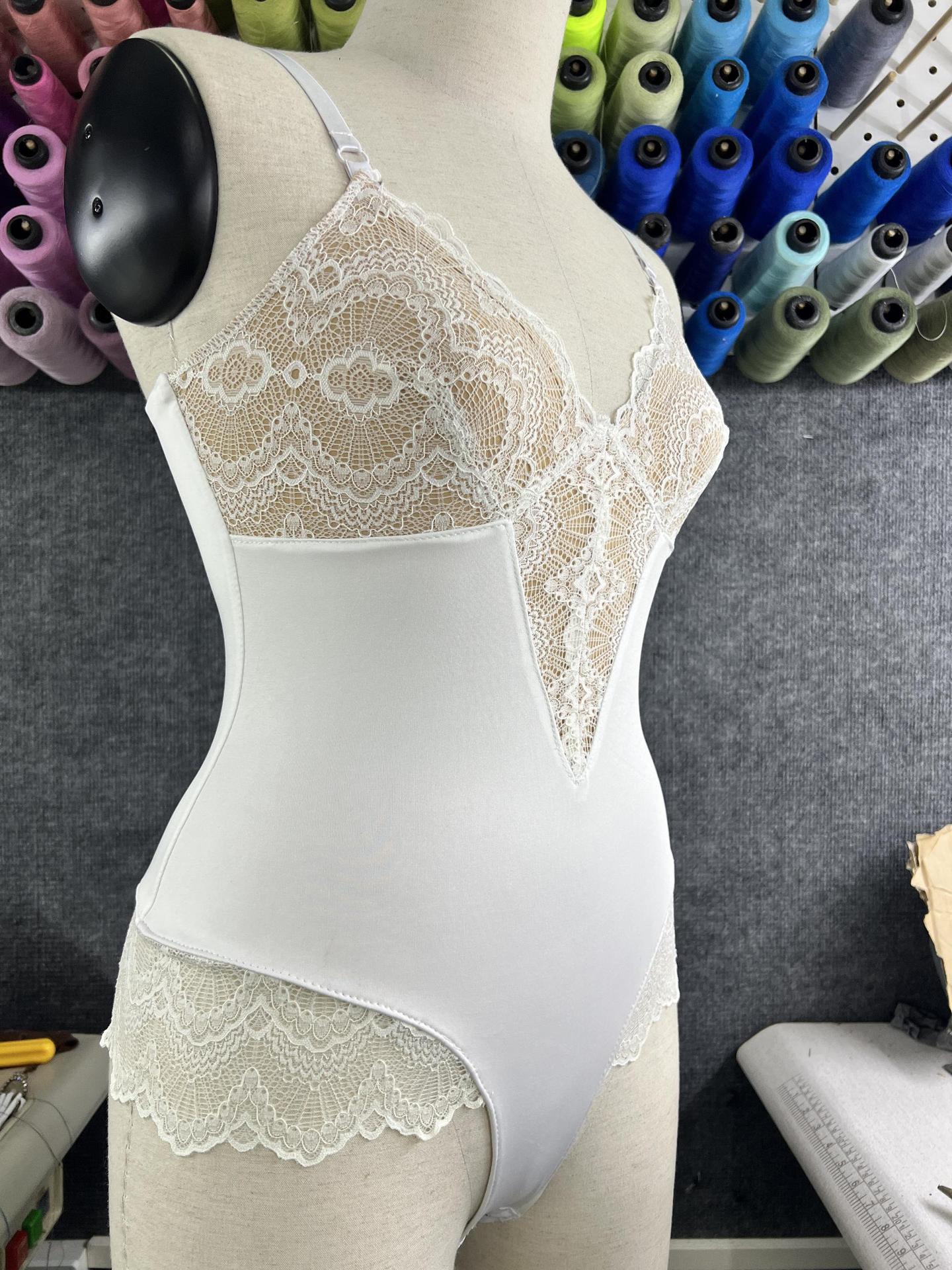 Lace Splicing Sexy Strap Bodysuit for Women Plus Size