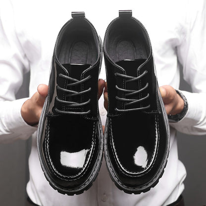 PU-lakleren veterschoenen voor heren