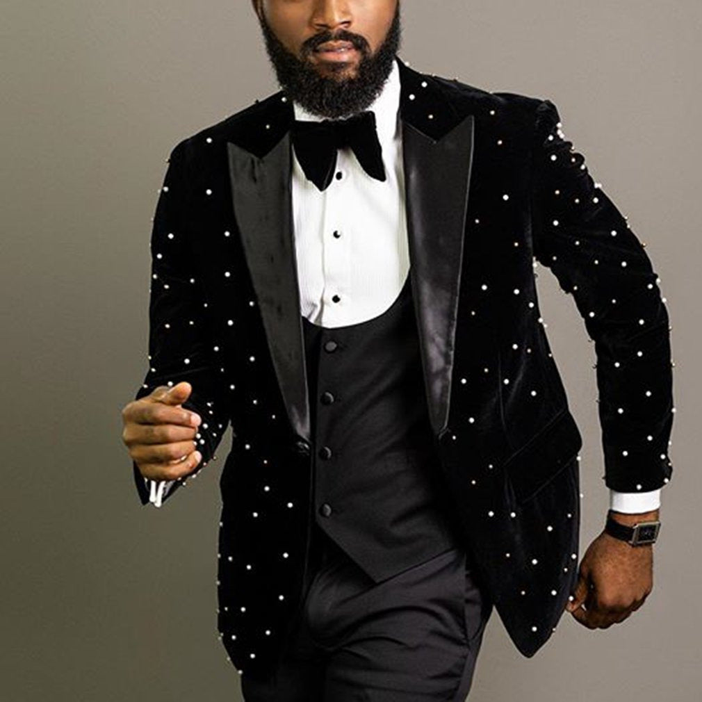 Heren Feestelijke Colbert Met Parels