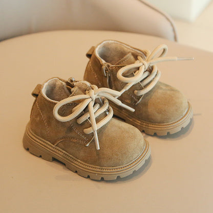 Children's fleece soft-soled Martens boots