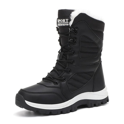Women Fleece Lined Winter Snow Boots High Top Warm Cotton Shoes