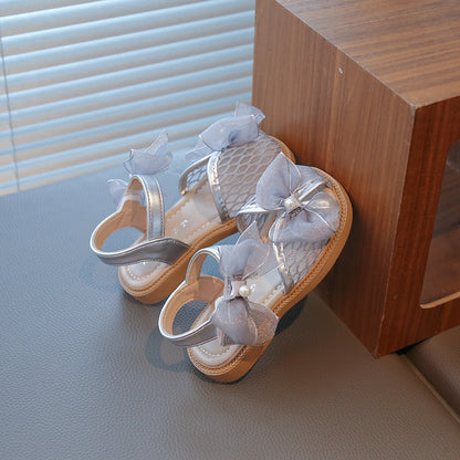 Girls Bow Sandals Soft Sole