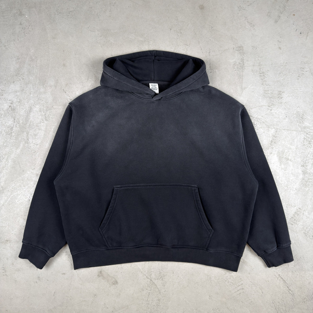 Oversized Gradient Washed Fleece Hoodie