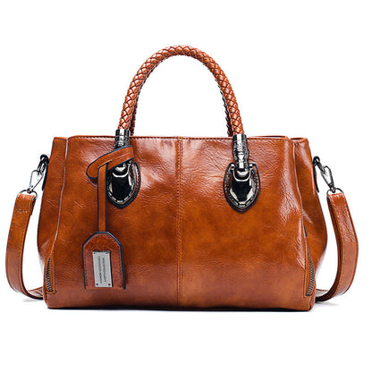 Vintage Oil Wax PU-leren luxe dames handtas