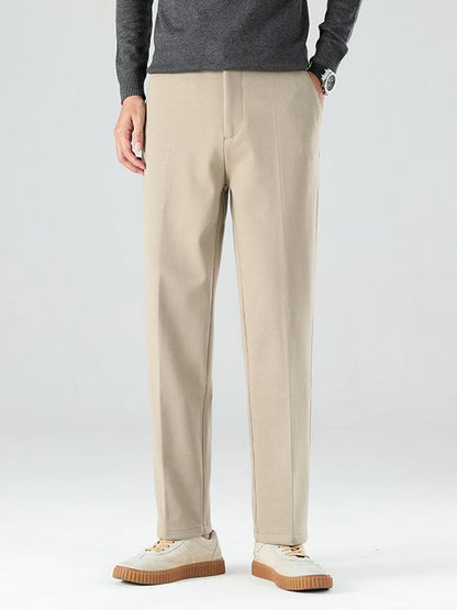 Men's Casual Pants Straight-Leg Drapey Dress Pants Long Pants