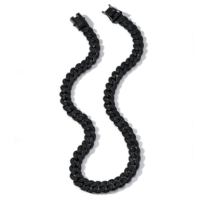 Hip Hop Style Full Diamond Cuban Chain Necklace