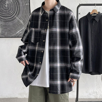 Klassiek oversized geruit overhemd voor heren