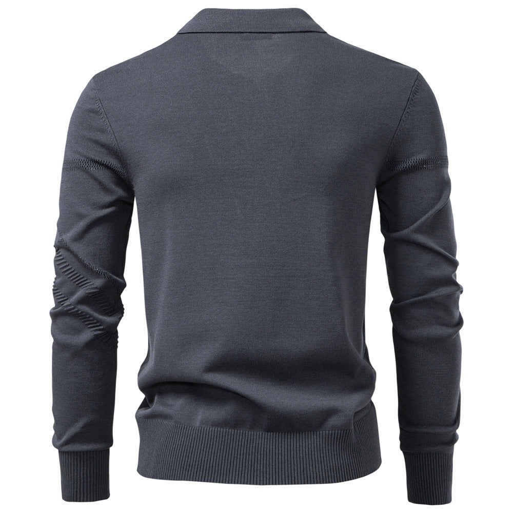 Men's collar sweater top