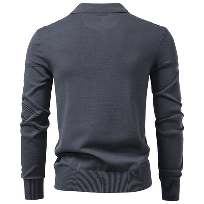Men's collar sweater top