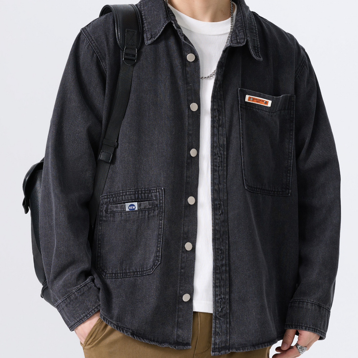 Mens Denim Long Sleeve Shirt