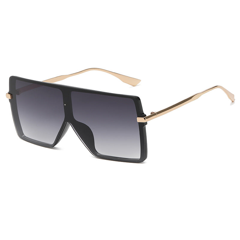 New Fashion One-Piece Square Sunglasses Women's Trendy Gradient Sunglasses Ins Style Trendy Sunglasses Men