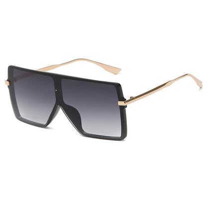New Fashion One-Piece Square Sunglasses Women's Trendy Gradient Sunglasses Ins Style Trendy Sunglasses Men