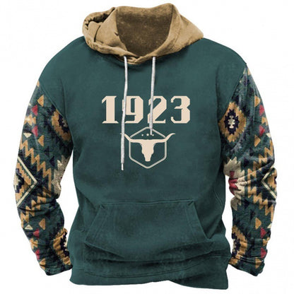 Trendy Bedrukte Hoodie Heren
