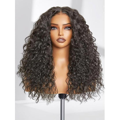 Hand Woven Lace Front Long Curly Synthetic Wig