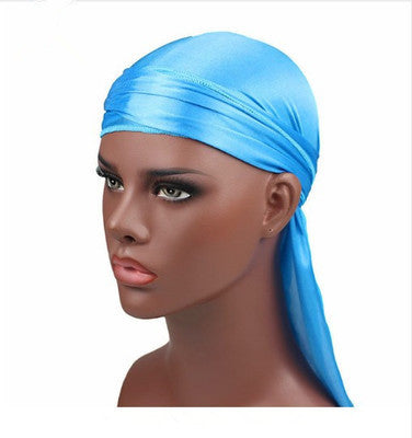 Silk satin long braided hair pirate hat