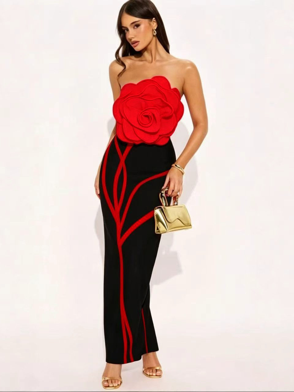 Floral Bandage Bodycon Dress