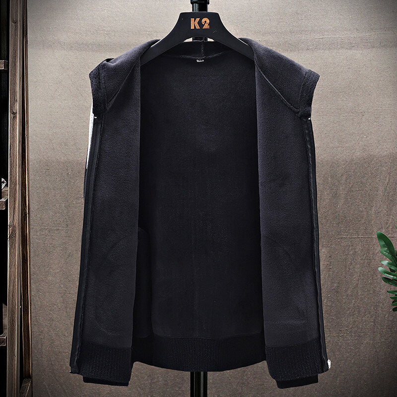 Sweater knit cardigan coat