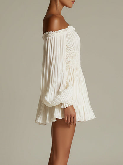 Off-Shoulder Ruched Waist Dress