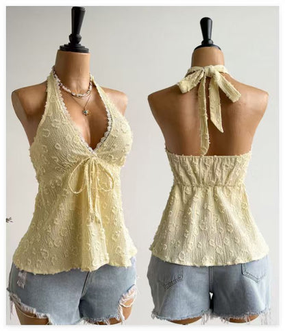 Elegant Tassel Crop Top