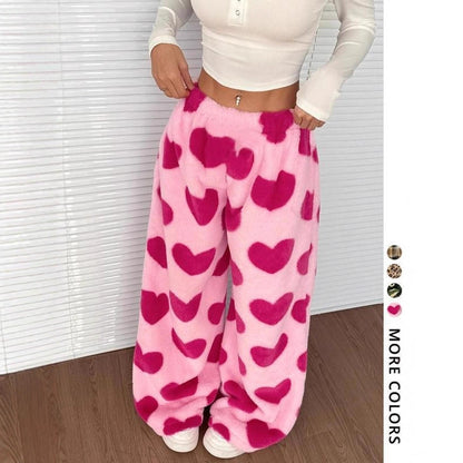 Women Wide-Leg Printed Casual Pants