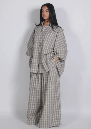 Retro Polka Dot Shirt and Pants Set