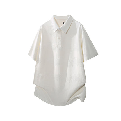 Stijlvolle  poloshirt met opstaande kraag en korte mouwen voor heren