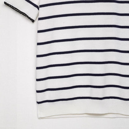 Versatile collar casual knitted top