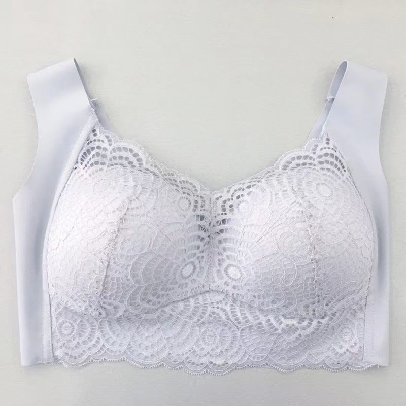 Womens Wirefree Lace Pushup Bra Plus Size