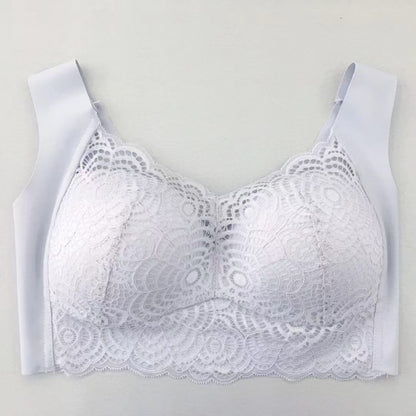 Womens Wirefree Lace Pushup Bra Plus Size