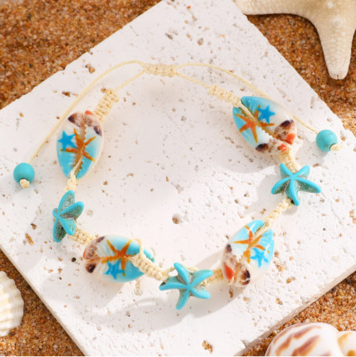 Adjustable Shell Design Geometric Bracelet