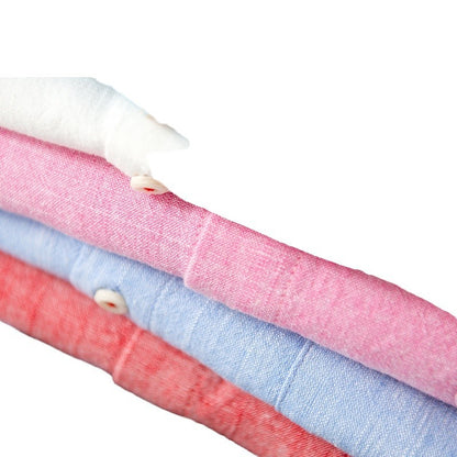 Men's Cotton Linen Square Collar Long Sleeve Cardigan